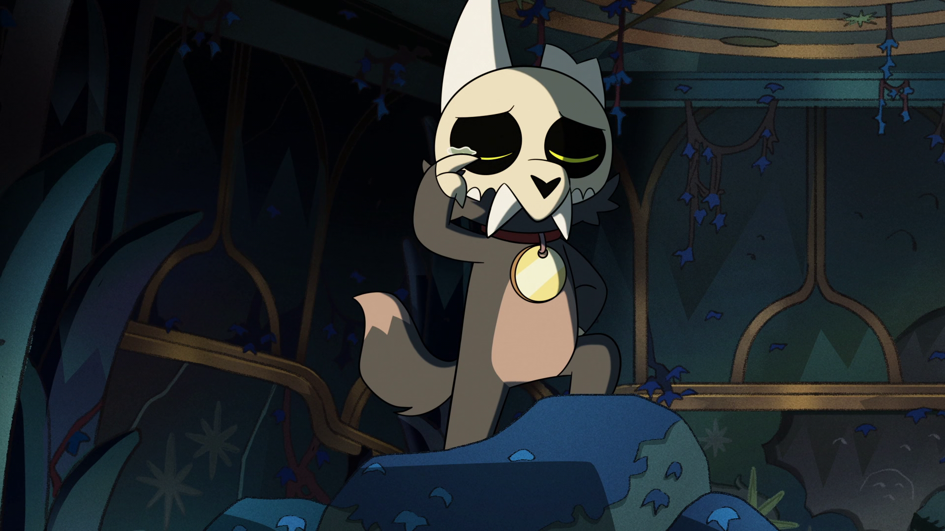 King gets bone dust in his eye.